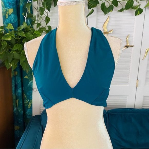 Urban Outfitters | Out From Under Sorelle Twist Halter Bra Top Teal New Large - Picture 3 of 12